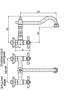 Смеситель для кухни Rav Slezak Morava Retro MK102.5/28SM бронза